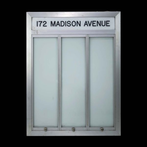 Commercial Furniture - Reclaimed 172 Madison Avenue Aluminum Marquis Display