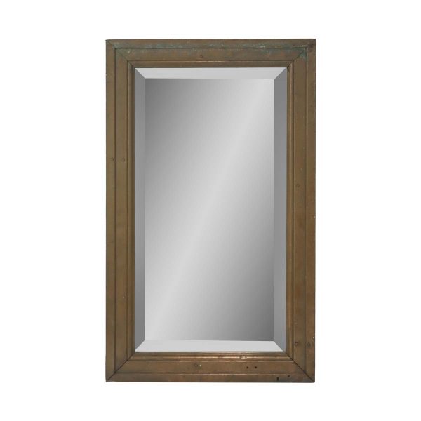 Copper Mirrors & Panels - Beveled Glass Raw Copper Clad Wall Mirror 30.5 x 18.5