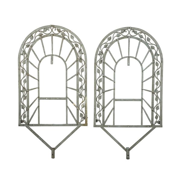 Decorative Metal - Pair of Arched Wrought Iron Decorative Wall Accents