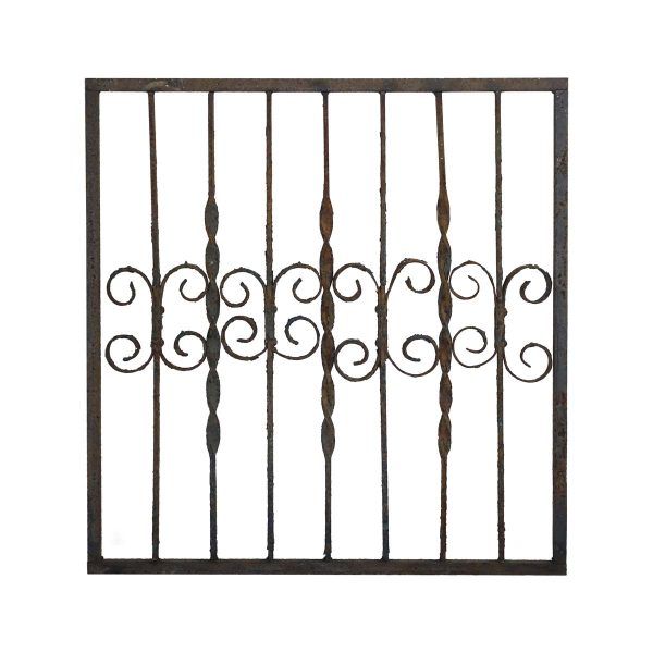 Decorative Metal - Reclaimed 29 x 28 Curled Wrought Iron Panel
