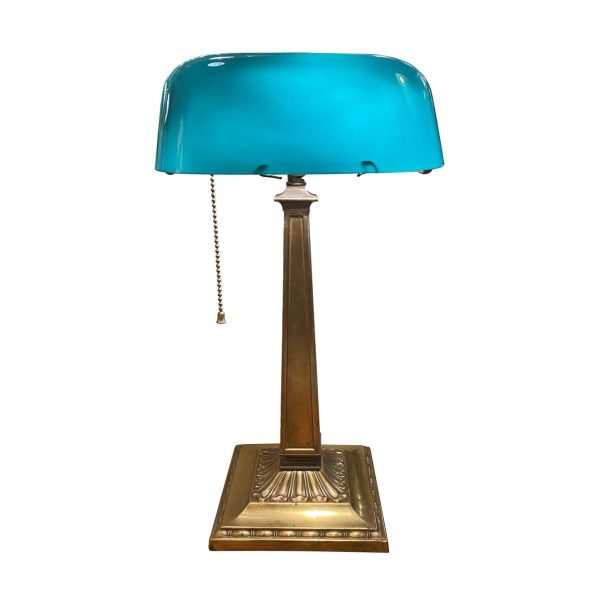 Desk Lamps - Antique Ameralite Green Shade Bankers Desk Lamp