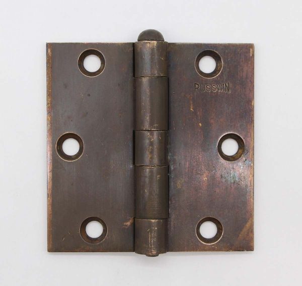 Door Hinges - Antique 3 x 3 Bronze Russwin Butt Door Hinge
