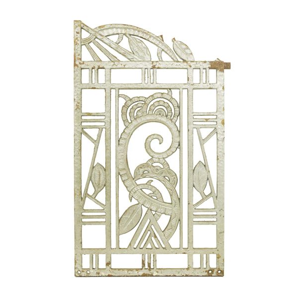 Gates - Art Deco Cast Iron Silver Painted Gate