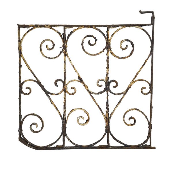 Gates - Reclaimed 29.5 in. Curled Wrought Iron Gate