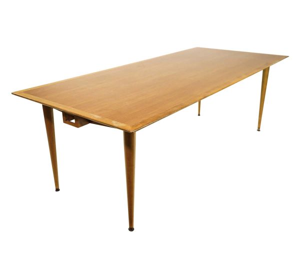 Kitchen & Dining - Mid Century Modern 90 in. Maple Library Table with Adjustable Legs