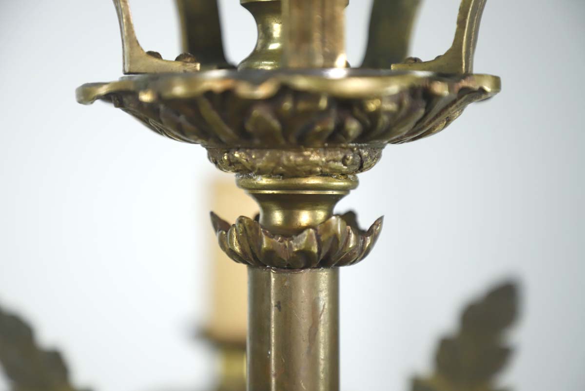 1920s Bronze French Petite 5 Arm Chandelier | Olde Good Things