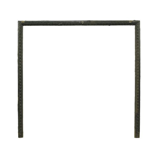 Screens & Covers - Reclaimed Black Cast Iron Ornate Fireplace Insert Frame