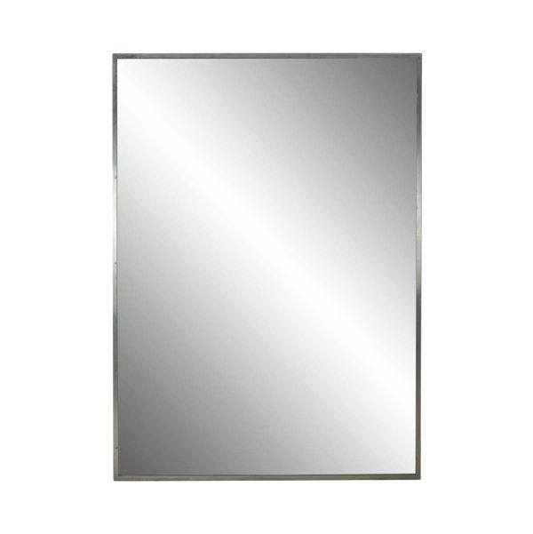 Antique Mirrors - Reclaimed Industrial Nickel Framed Wall Mirror 50 x 36