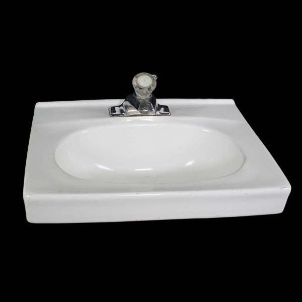 Bathroom - Reclaimed Ceramic 20 in. Wall Sink with Chrome Faucet