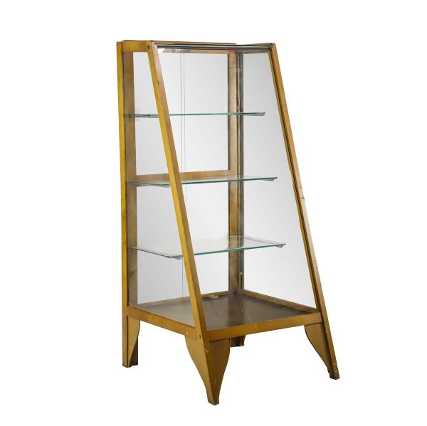 Cabinets - Vintage Slanted Front Glass Shelves Display Case