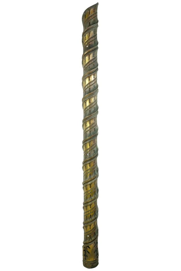 Columns & Pilasters - Reclaimed 65 in. Bronze Twisted Leaf Decorative Column Post