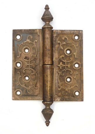 Antique 5 X 5 Victorian Bronze Door Butt Hinge 