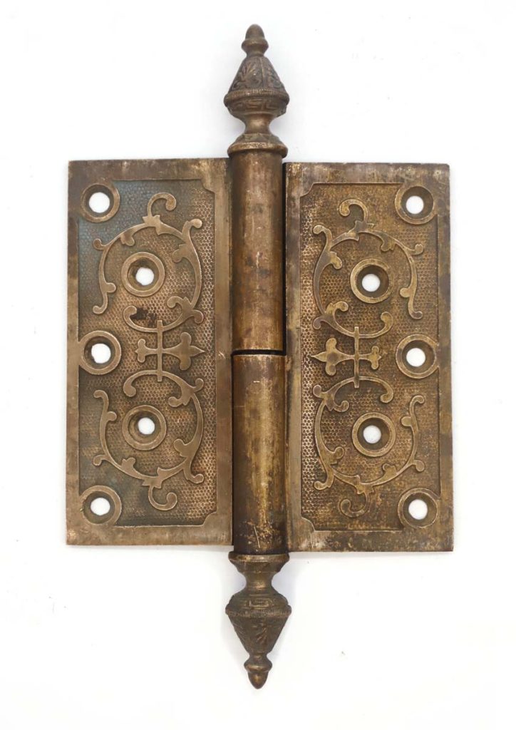 Antique 5 x 5 Victorian Bronze Door Butt Hinge | Olde Good Things