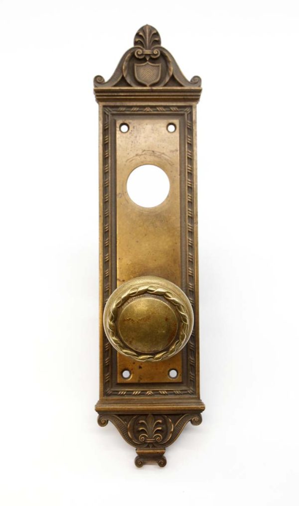 Door Knob Sets - Antique Bronze Norwalk Fontenoy Door Knob Set