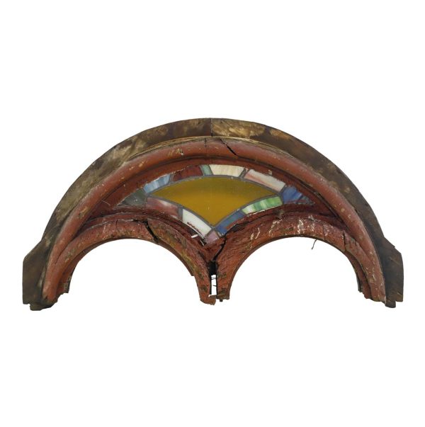 Exterior Materials - Gothic Arched Stained Glass 56 in. Window Transom