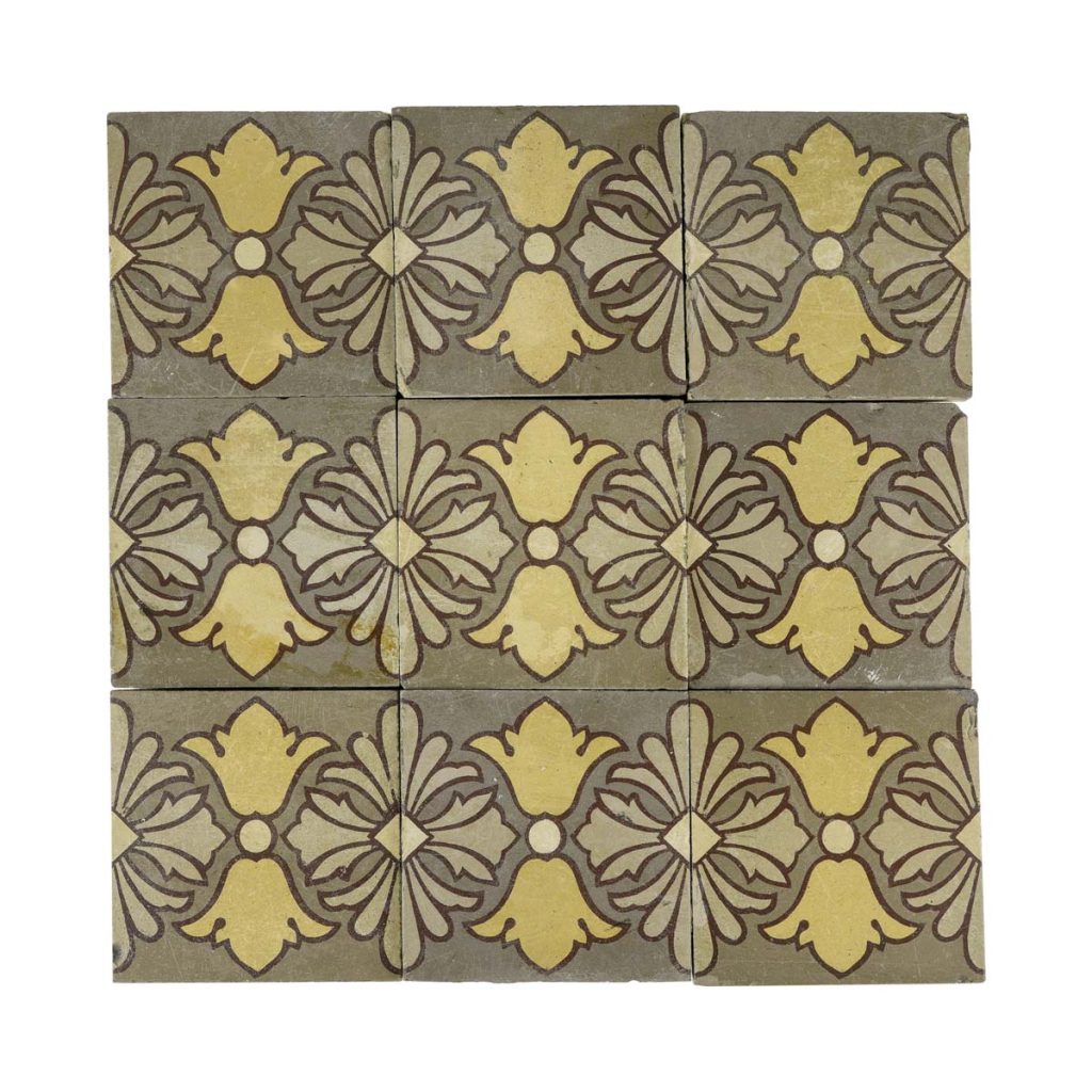 Antique Boch Freres Spanish Style Encaustic Floor Tile Set | Olde Good ...