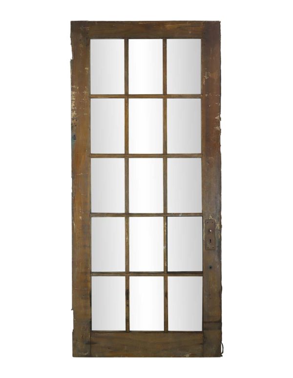 French Doors - Vintage 15 Beveled Lite Pine French Door 80.125 x 35.625