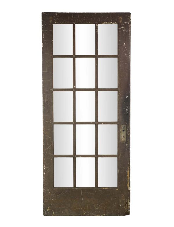 French Doors - Vintage 15 Lite Pine French Door 83.5 x 35.75