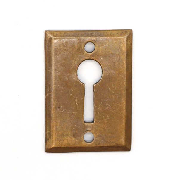 Keyhole Covers - Vintage Beveled Brass Door Keyhole Cover