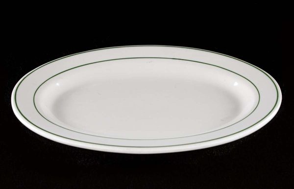 Kitchen - 1940s Buffalo China Restaurant Ware A-11 White 11 in. Oval Plate