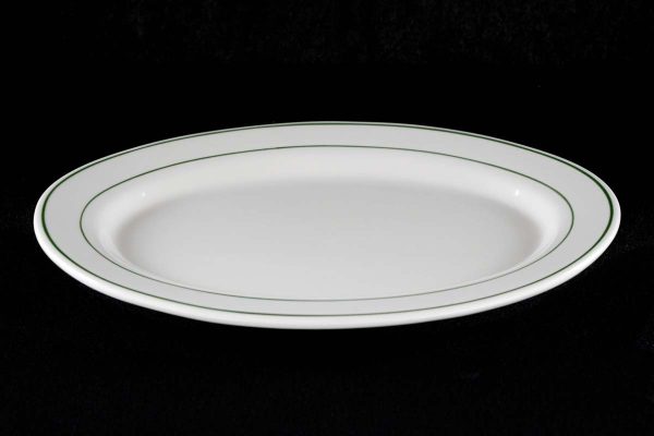 Kitchen - 1940s Buffalo China Restaurant Ware A-14 White 13 in. Oval Plate