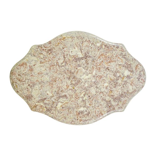 Marble Slabs - 26 in. Aesthetic Shaped Tan Mix Colored Marble Tabletop