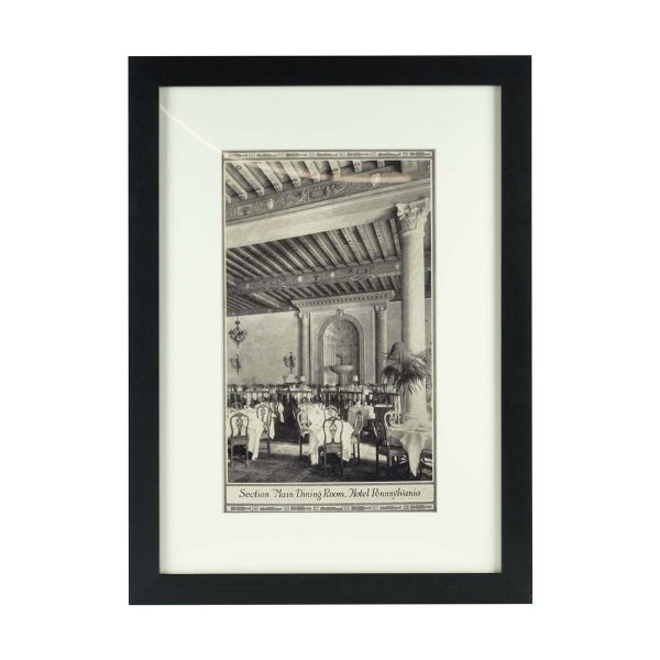 Photographs - Hotel Pennsylvania Framed Matted The Main Dining Room Photograph