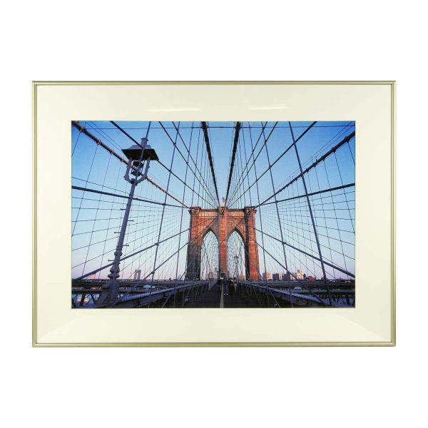 Photographs - Wall Mount Matted Metal Framed The Brooklyn Bridge Photograph