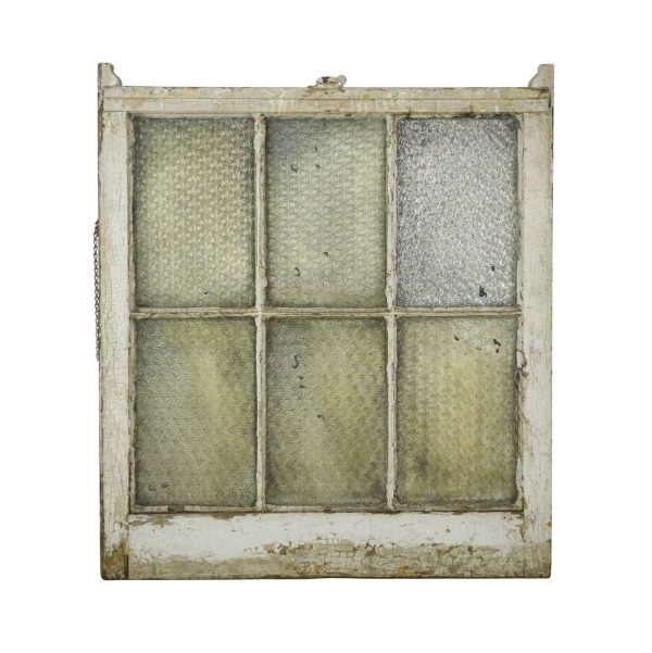 Reclaimed Windows - Antique 6 Pane Wormy Glass Reclaimed Window