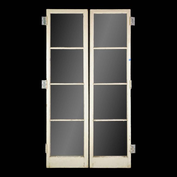 Reclaimed Windows - Reclaimed Wood Window Double French Doors  94.5 x 49.5