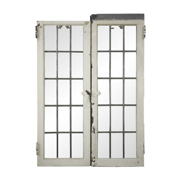 Reclaimed Windows - White Wood 12 Glass Lite Double Windows 43.75 x 32.75