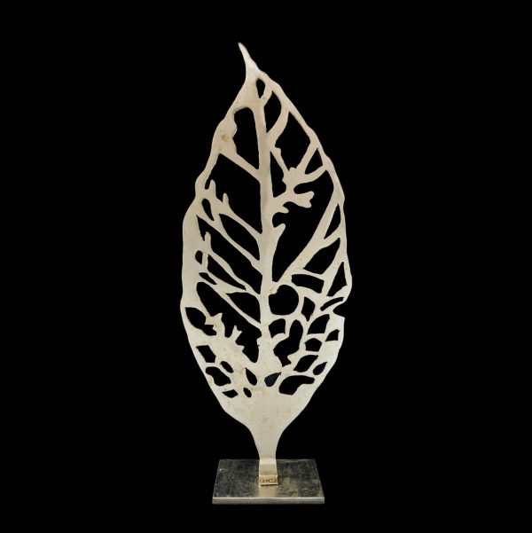 Statues & Sculptures - Arteriors 29.75 in. Stainless Steel Leaf Sculpture