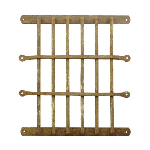 Balconies & Window Guards - Reclaimed Wrought Iron Security Bars Surface Window Guard 29 x 26