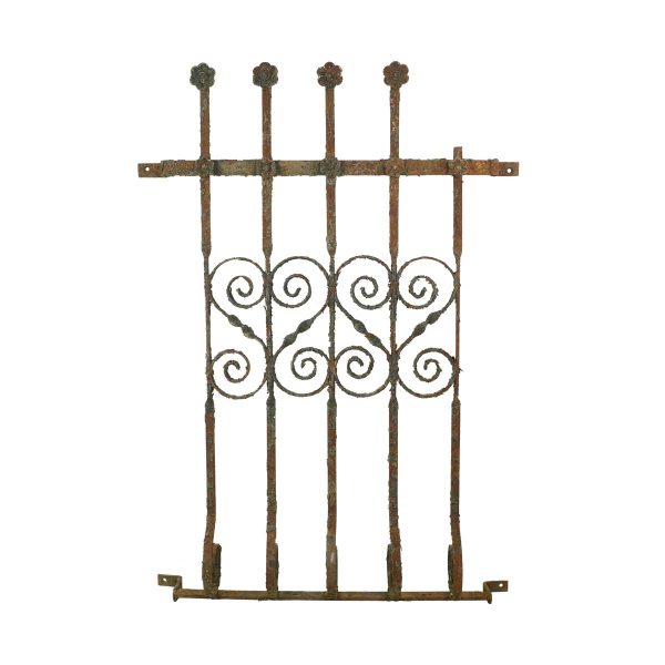 Balconies & Window Guards - Reclaimed Wrought Iron Security Bars Window Guard 46 x 33