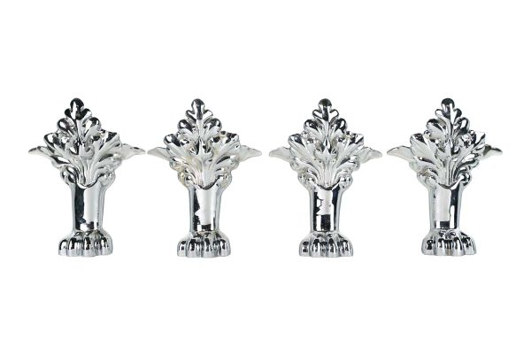 Bathroom - Set of 4 Reclaimed Chromed Cast Iron Bathtub Claw Feet