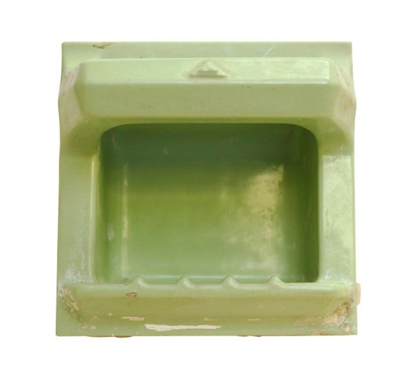 Bathroom - Vintage Flush Mount Green Mint Porcelain Tub Soap Dish