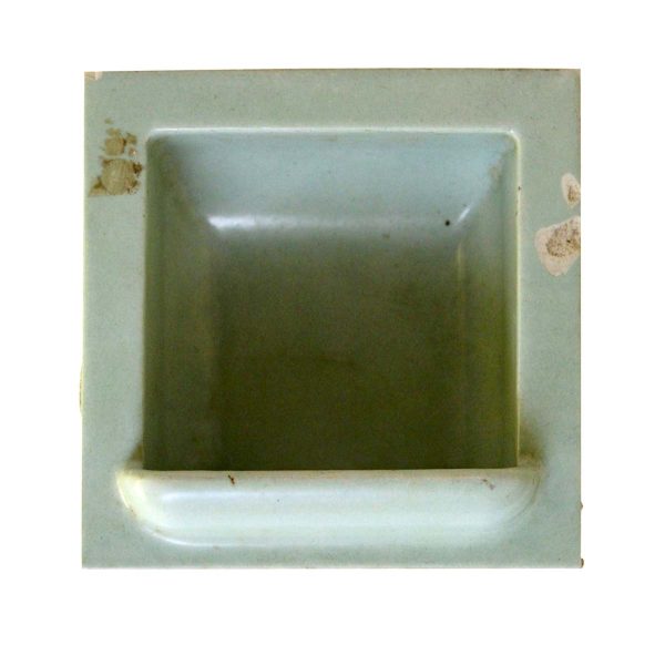 Bathroom - Vintage Green Flush Mount Porcelain Tub Soap Dish