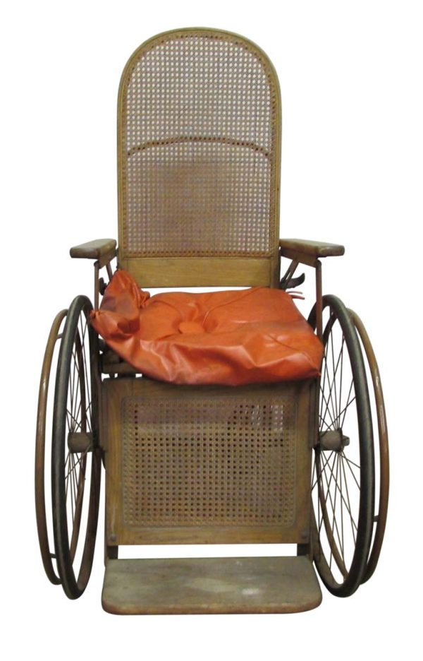Commercial Furniture - Mid 20th Century Arrow Wicker Wheelchair