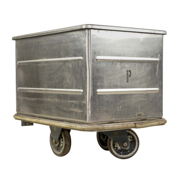 Commercial Furniture - Reclaimed Commercial Stainless Steel Laundry Cart