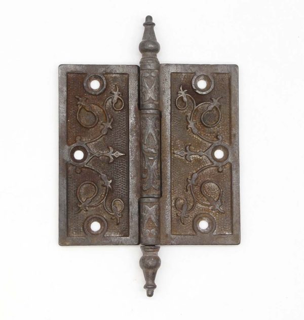 Door Hinges - Antique Steeple Tip Victorian 4.5 x 4.5 Butt Door Hinge