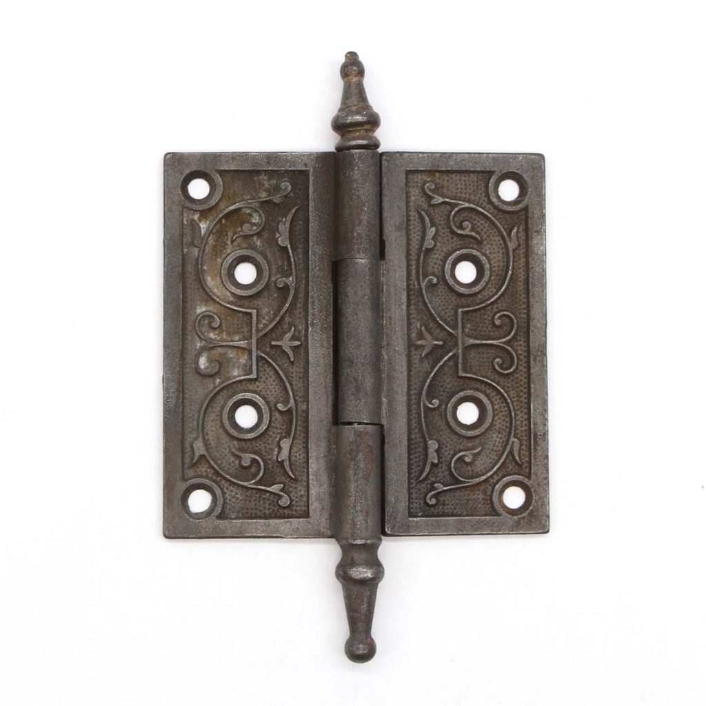 Antique Victorian 4.5 x 4.5 Cast Iron Door Butt Hinge | Olde Good Things