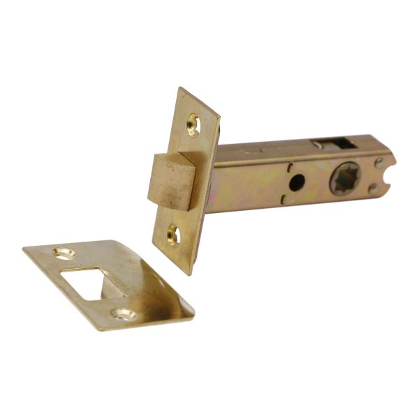 Door Locks - New Brass Plated Steel Mortise Door Latch