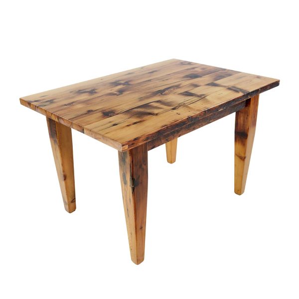 Farm Tables - Handcrafted 4 ft Natural Pine Tapered Legs Farm Table