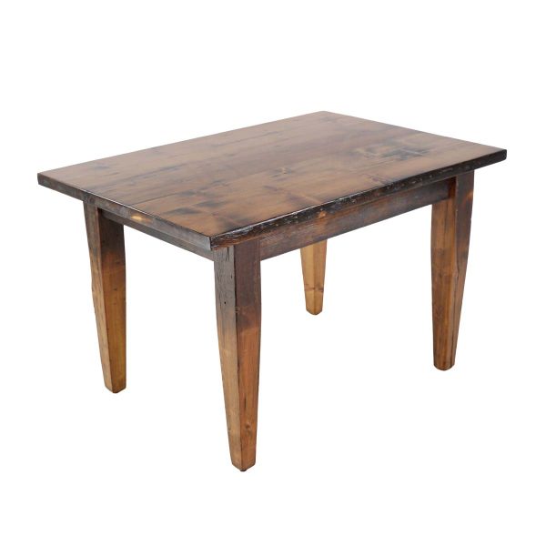 Farm Tables - Handcrafted 4 ft Pine Tapered Leg Dining Room Farm Table