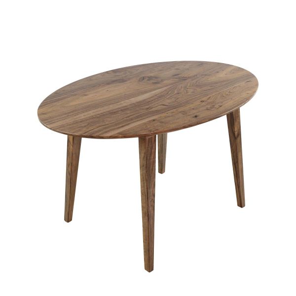 Farm Tables - Handcrafted Oval English Walnut Tapered Leg Dining Table