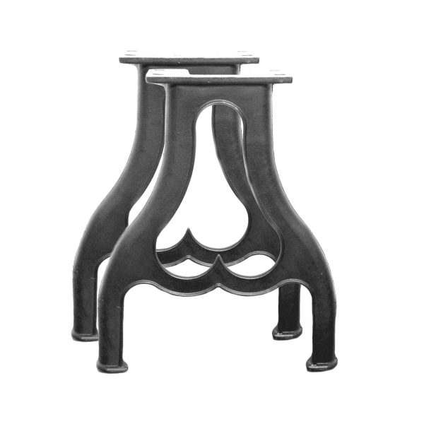 Industrial Machine Legs - Pair of Raw Heart Industrial Machine Cast Iron Table Legs