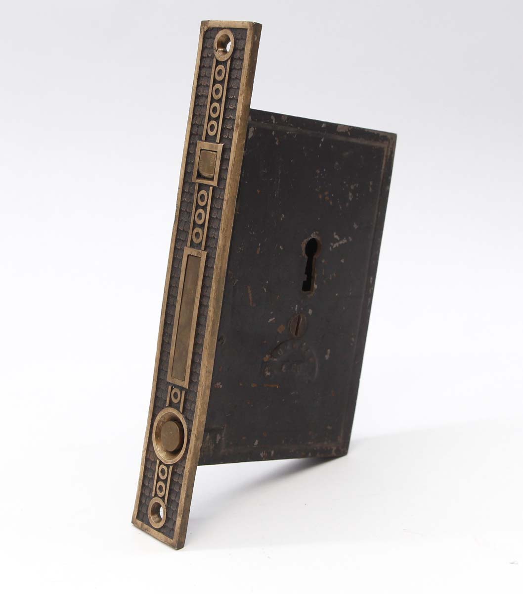 Antique Cast Iron & Brass Aesthetic Norwalk Mortise Door Lock