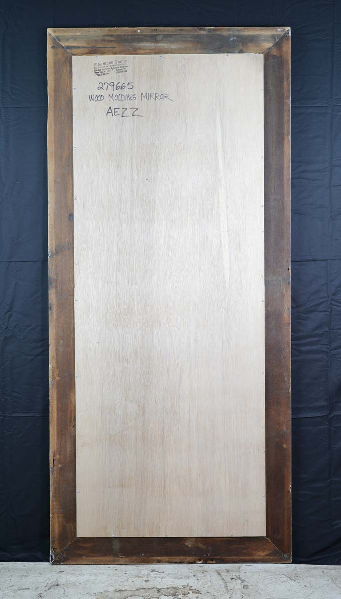 Reclaimed Distressed White Wood Molding Frame Dressing Mirror 81 x 36