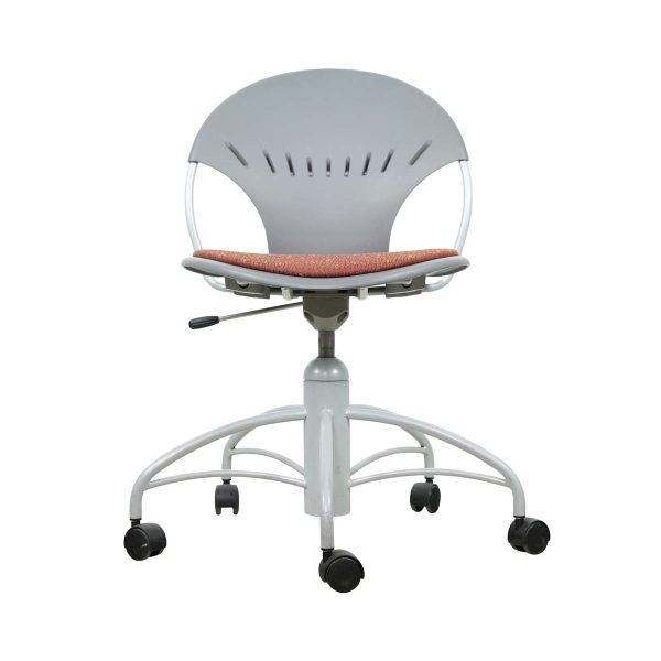 Seating - Reclaimed Gray Steel & Plastic Swivel Office Chair