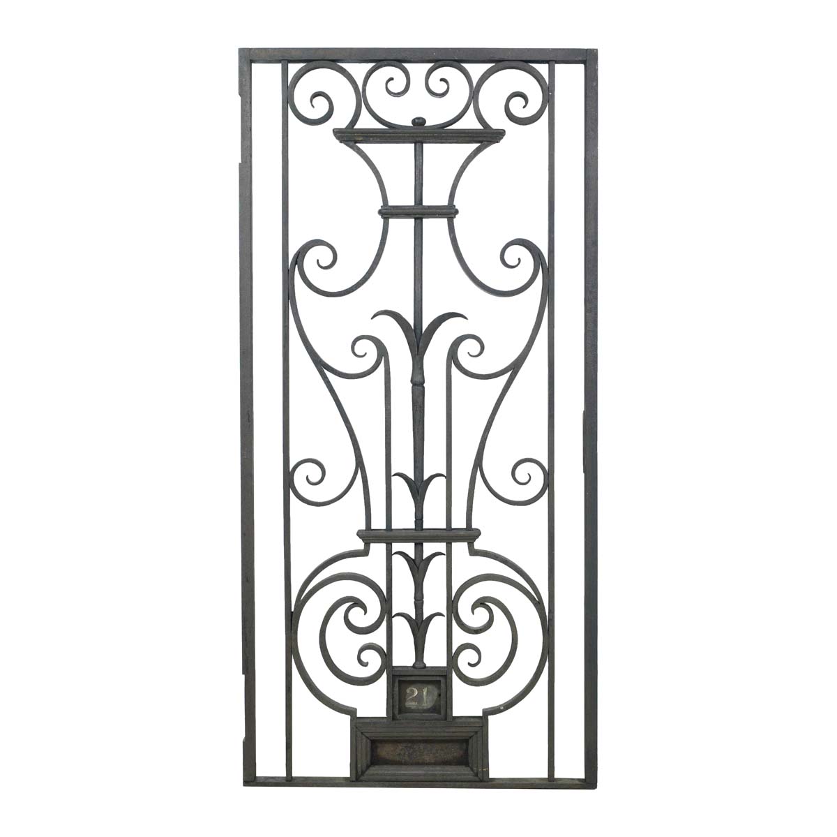 Reclaimed Urn Design Wrought Iron Window Guard Panel Olde Good Things